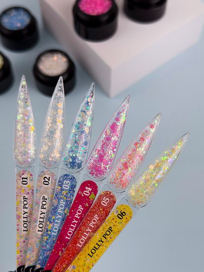 Глиттер гель Lolly Pop 03 builder gel Enigma 5 мл