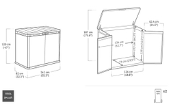 Ящик пластиковый Keter Darwin 1150 л brown