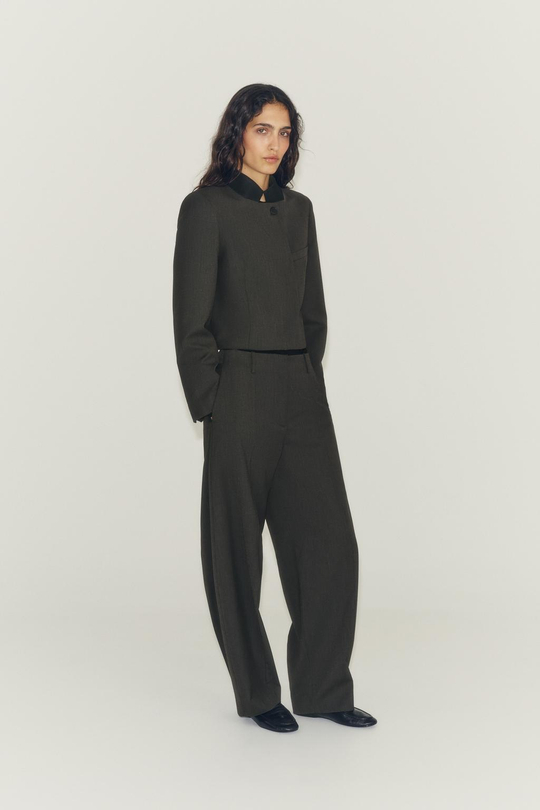 ZARA БРЮКИ BALLOON ZW COLLECTION, КОРИЧНЕВЫЙ