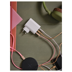 IKEA SMÅHAGEL  (ИКЕА СМОХАГЕЛ)  -  Зарядное устройство USB, 3 порта - белый