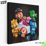 Картина для интерьера Заботливые мишки / Care Bears на холсте, персонажи мультфильма, холст с печатью на подрамнике, на стену, Постер Плакат