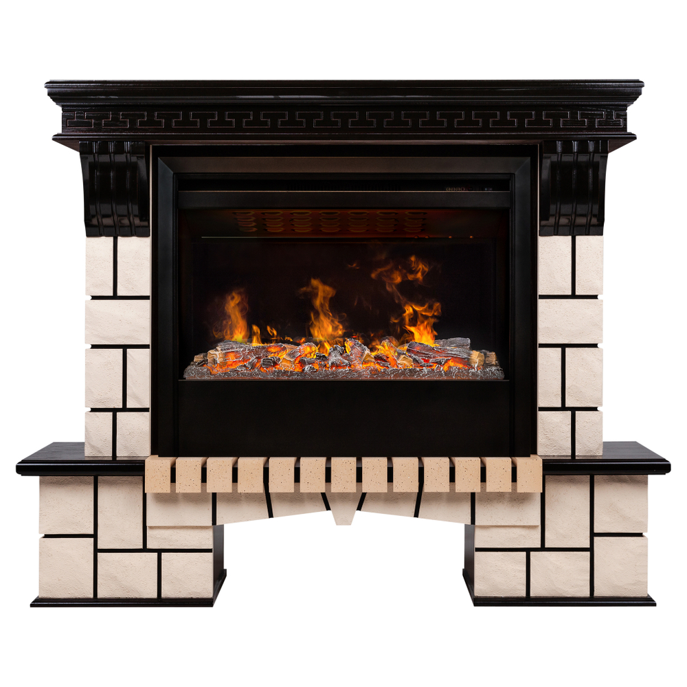 Каминокомплект Real Flame Stone 26 AO с очагом 3D Helios 26 SBG