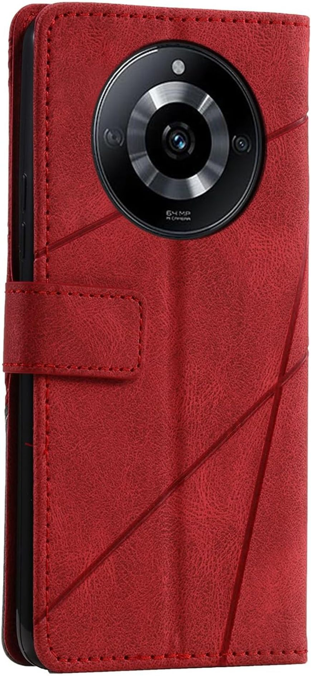 Дизайнерский чехол-книжка из кожи для REALME 11 PRO/ 11 PRO PLUS с отделом для наличных, 3 слотами для карт и подставкой