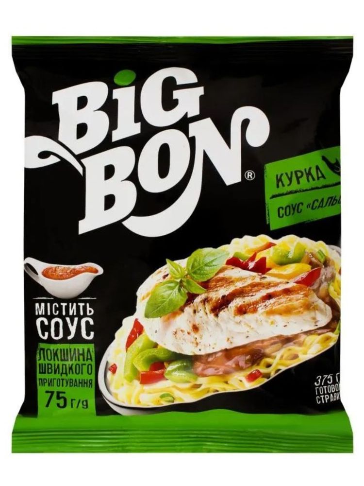 Лапша Big Bon Курица и соус сальса 75 г x 5 шт