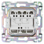 SKANDY Выключатель 3-клавишный 10А SK-V11T титан IEK