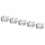 Набор подсвечников IKEA GLASIG (ГЛАСИГ), Стеклянный, 5x5 см, 5 шт