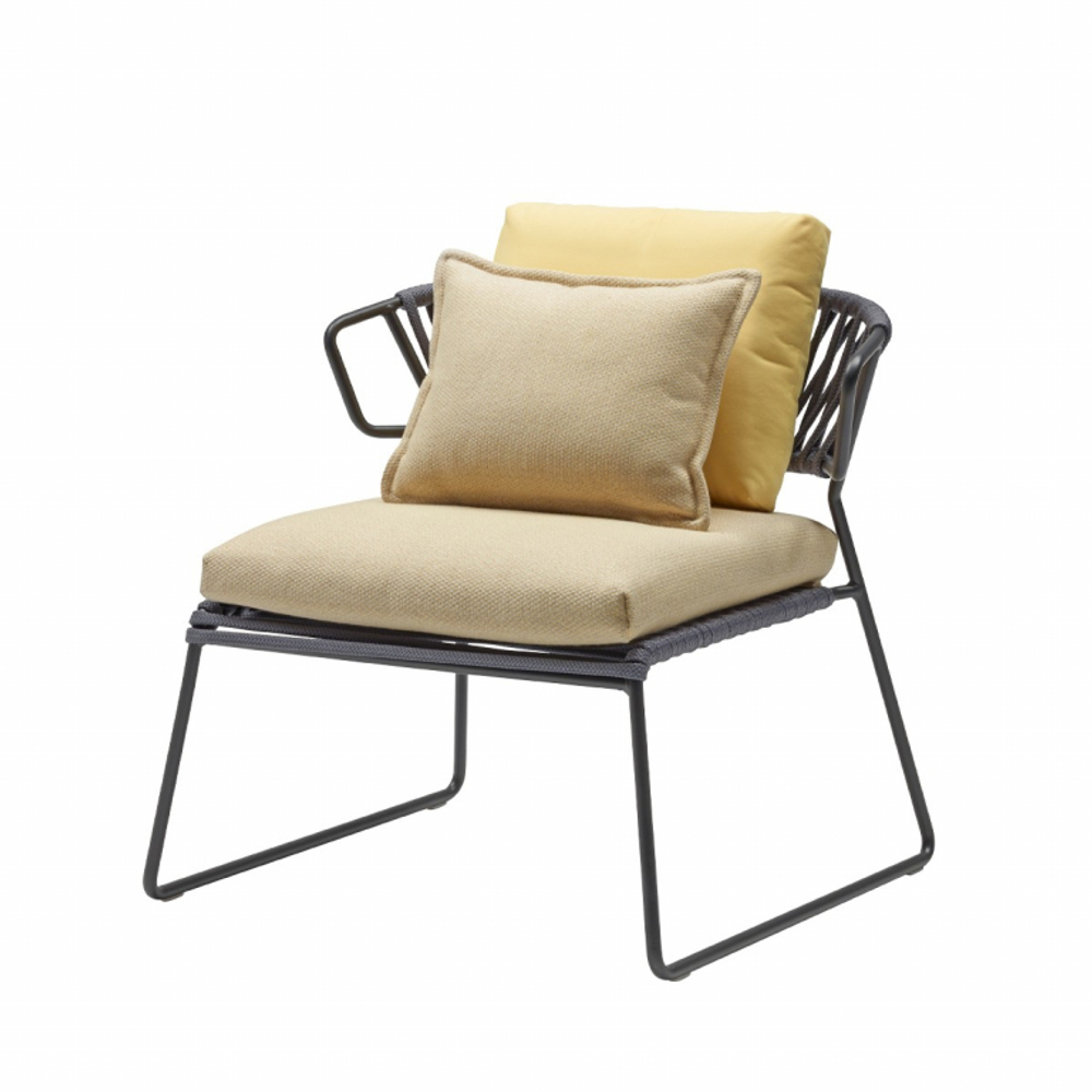 Кресло лаунж плетеное Scab Design Lisa Lounge Filo, антрацит