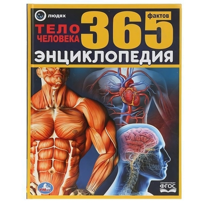 Энциклопедия А4 "365 фактов. Тело человека" тв. переп. коробка 978-5-506-03487-2 (Умка)