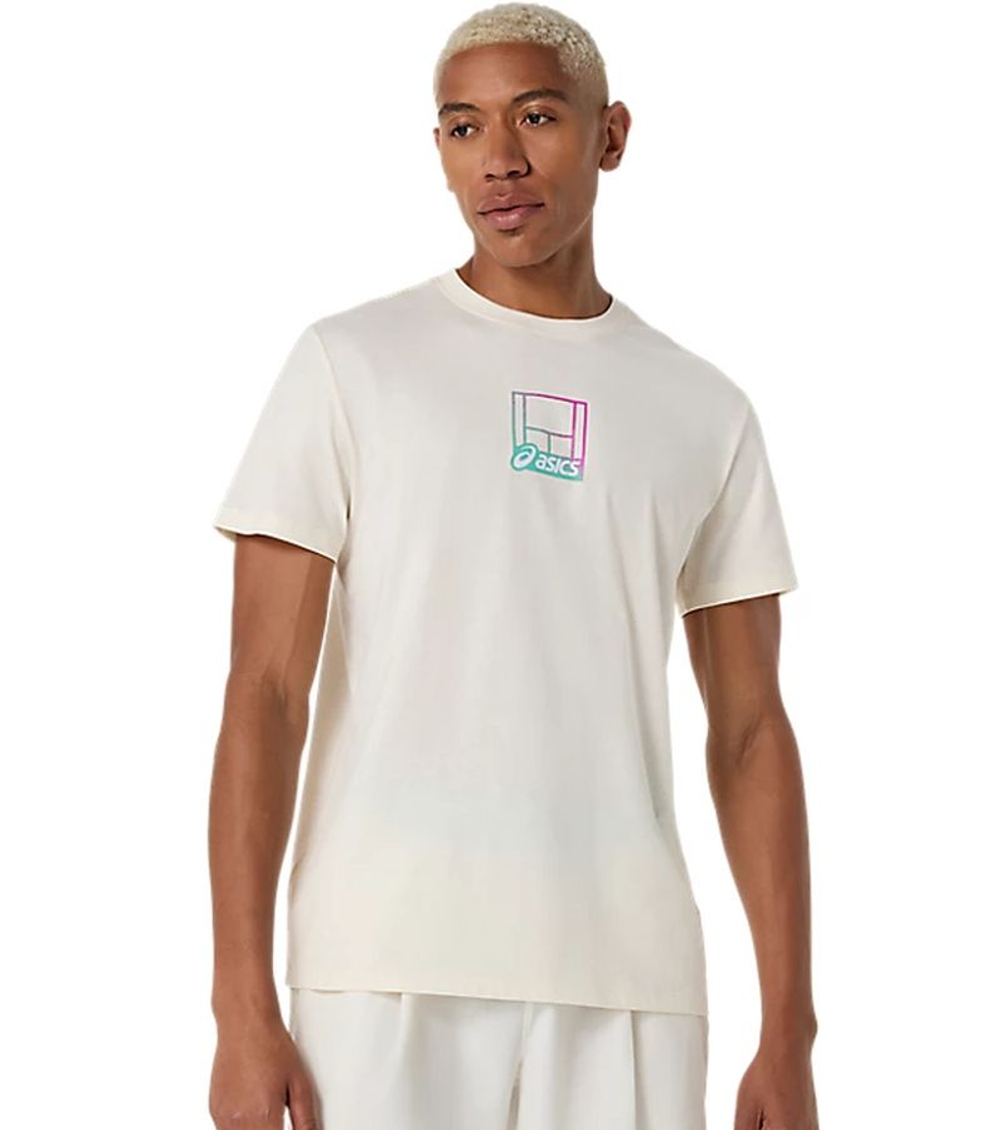 Мужская теннисная футболка Asics Court Core Graphic - cream