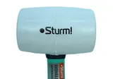 Киянка 450 г белая, фибергласовая рукоятка Sturm! — фото 3