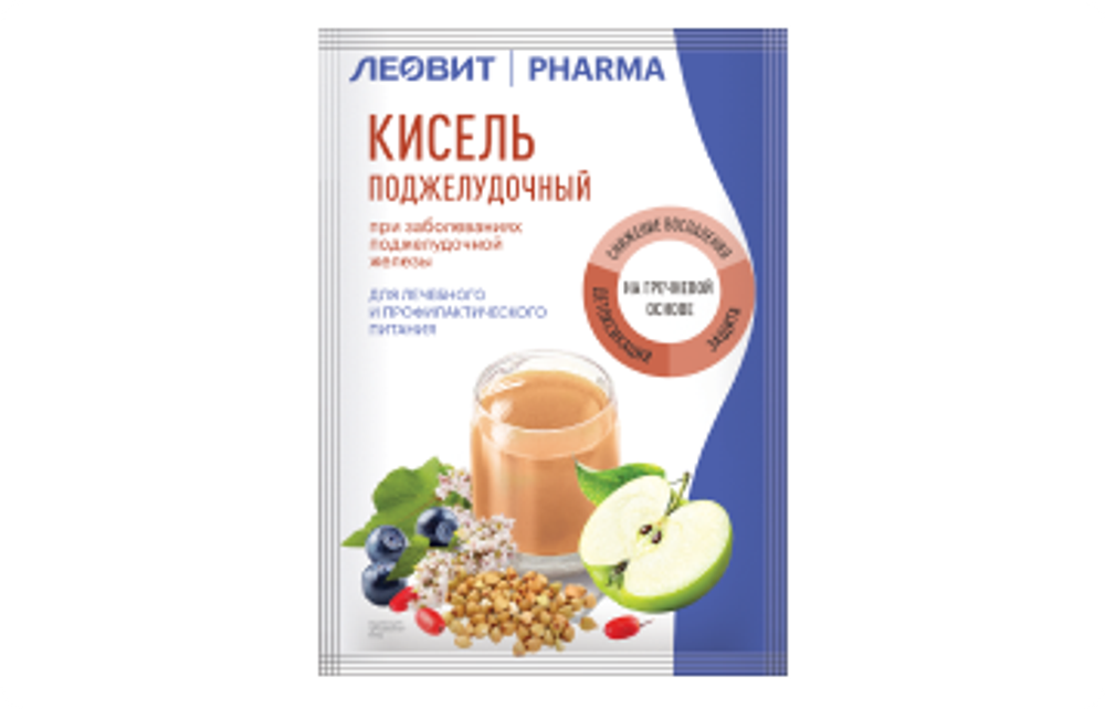 Кисель Леовит Поджелудочный пакет 20гр*5шт в упаковке