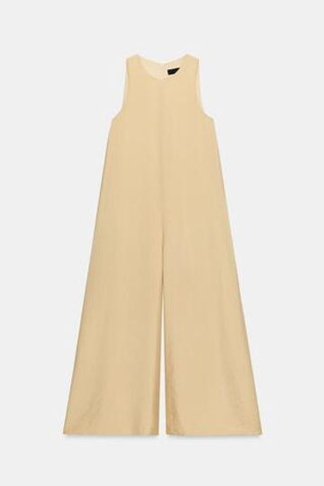 ZARA ЛЕГКИЙ КОМБИНЕЗОН, СОЛОМЕННЫЙ