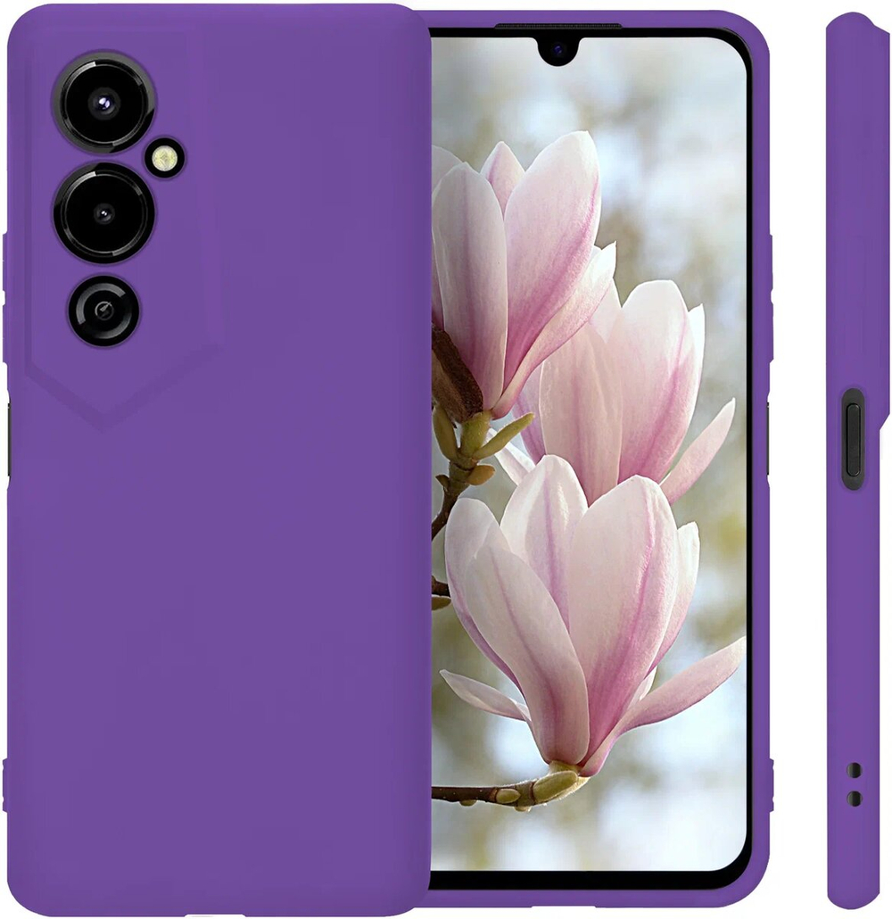 Мягкий Soft Touch чехол из силикона для TECNO POVA 4 PRO с бархатной подкладкой