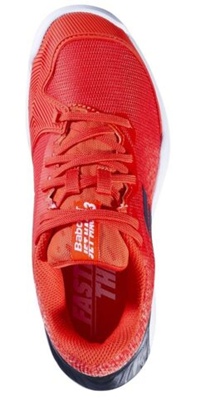 детские Кроссовки теннисные Babolat Jet Mach 3 Junior All Court - strike red/white