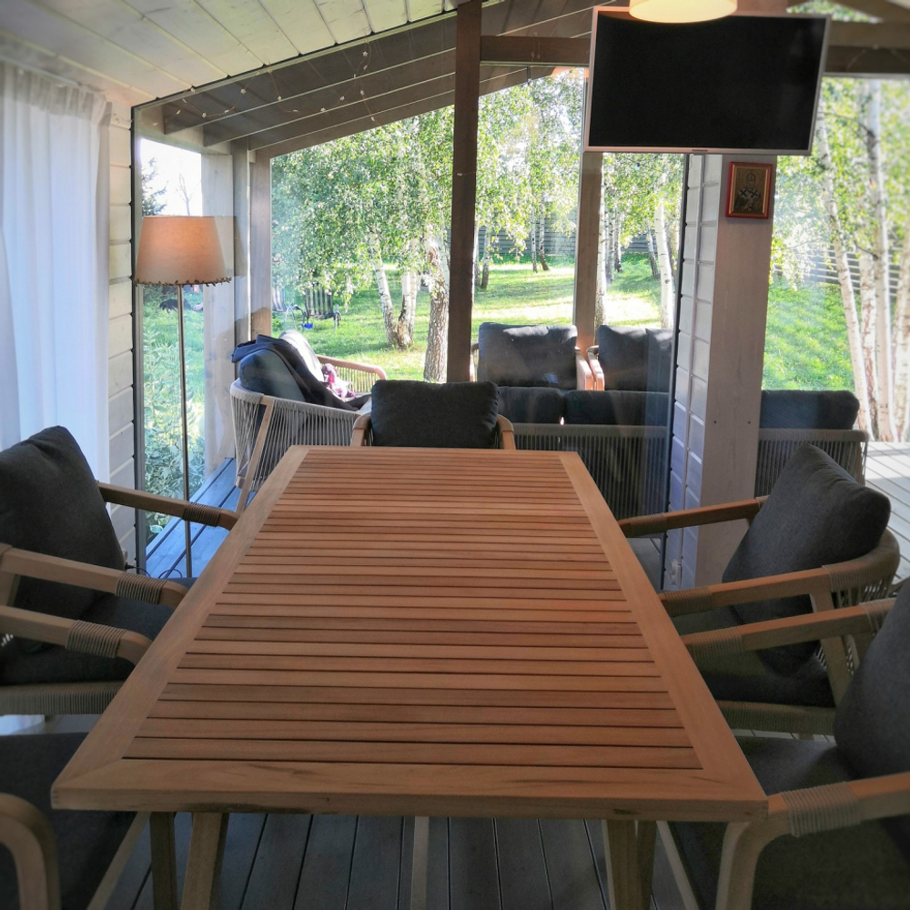 Обеденная группа Ideal Patio ЛЕОНОРЕН каркас тик, стол тик 180
