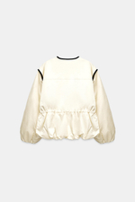 АТЛАСНАЯ КУРТКА С КОНТРАСТНОЙ ОКАНТОВКОЙ — ZARA