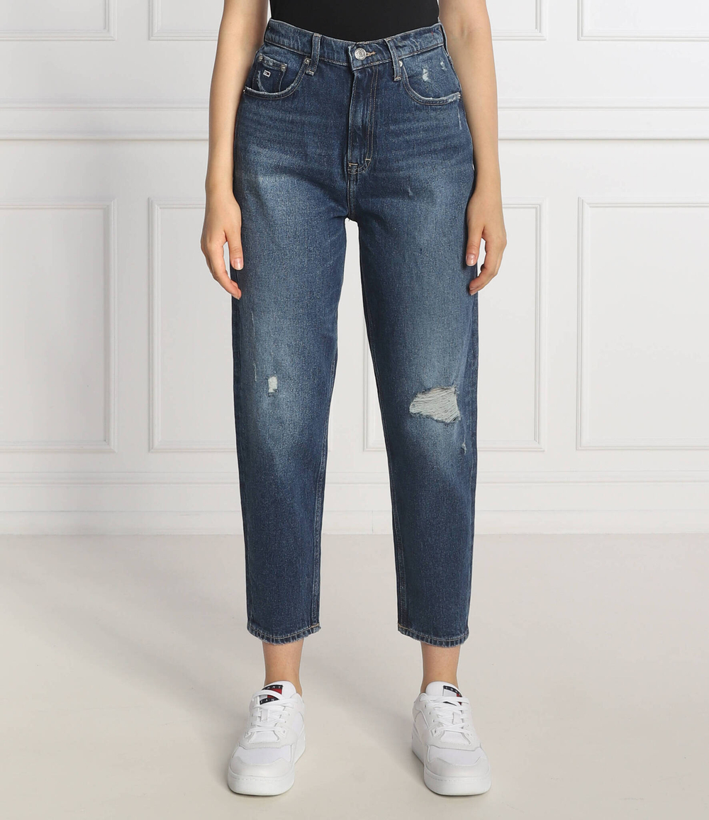 джинсы mom jean Tommy Jeans - темно-синий(DW0DW13902)