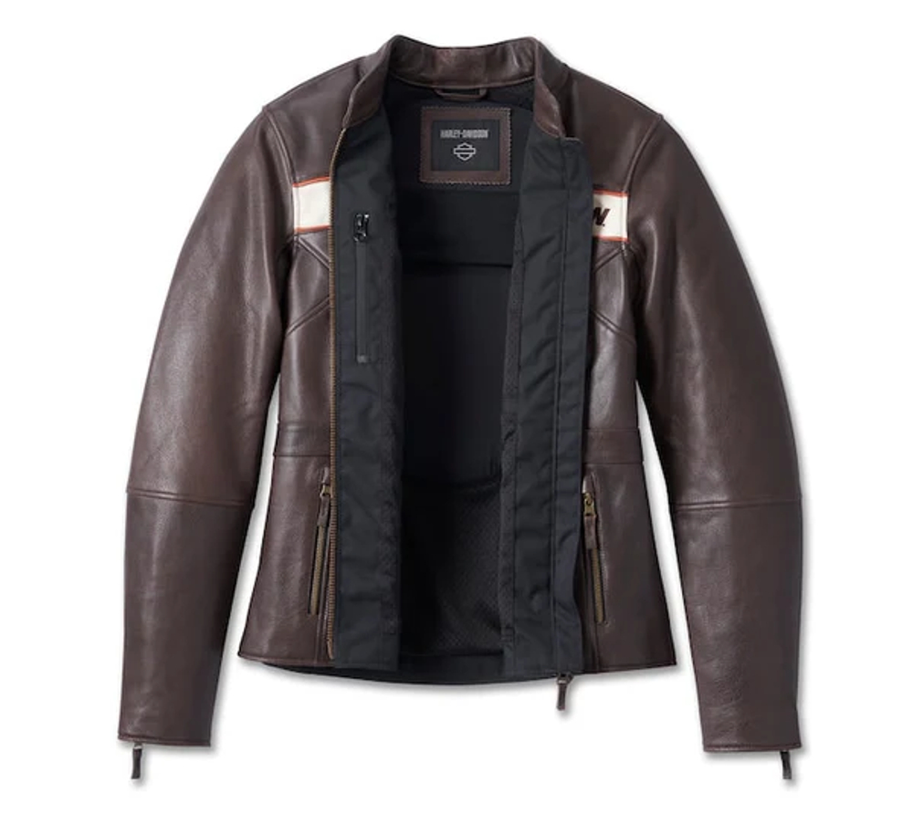 Кожаная женская куртка Harley-Davidson® Women's Victory Lane Java