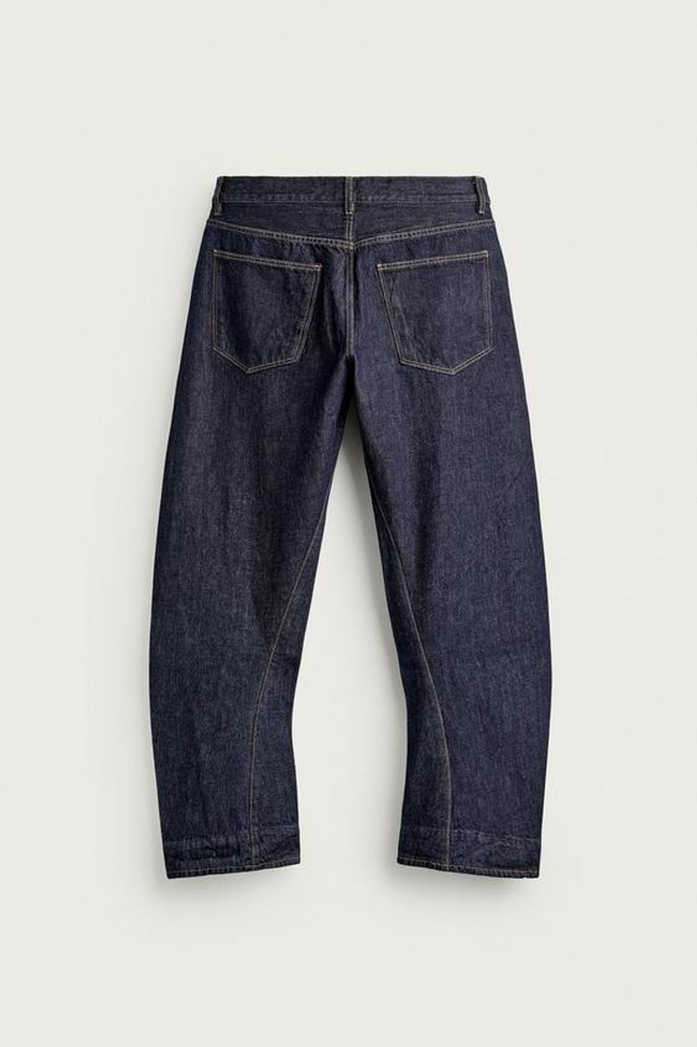 ZARA ДЖИНСЫ STRAIGHT FIT СО СМЕЩЕННЫМИ ШВАМИ, ИНДИГО