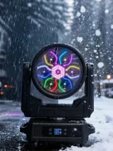 Wash B-EYE MW760-IP — вращающаяся голова 7×60 Вт с RGB-подсветкой и зумом 4°–60° IP65