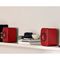 KEF LSX II Lava Red + S1 Floor Stand