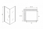 Душевой уголок Abber Sonnenstrand 100x90 AG04100B-S90B профиль Черный стекло прозрачное