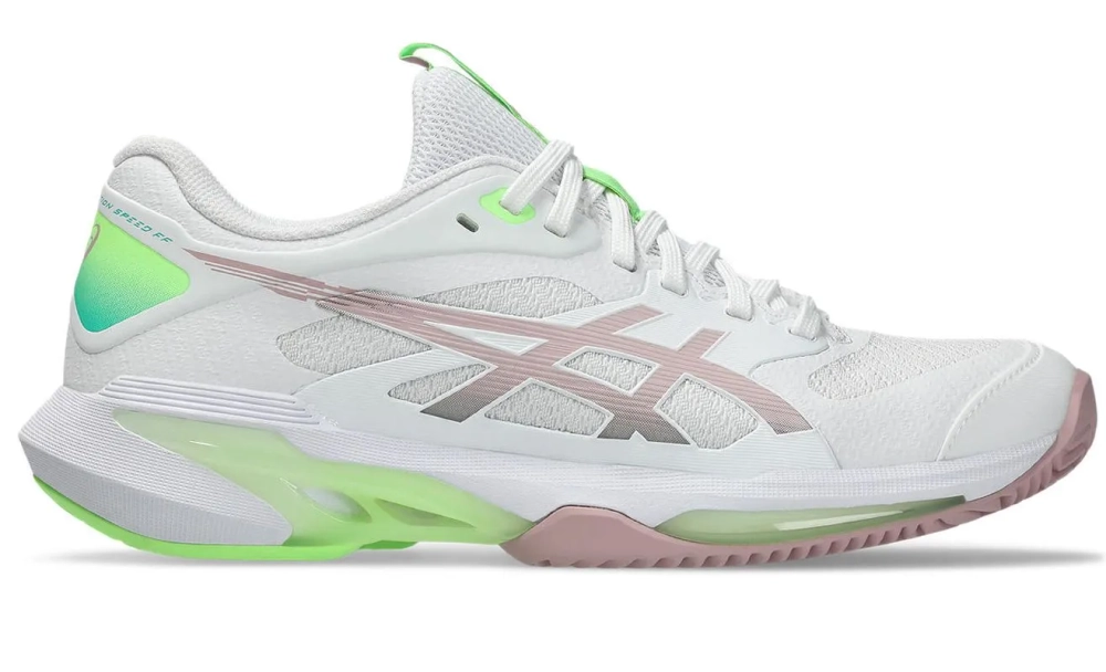 Женские теннисные кроссовки Asics Solution Speed FF 4 Clay - white/morganite