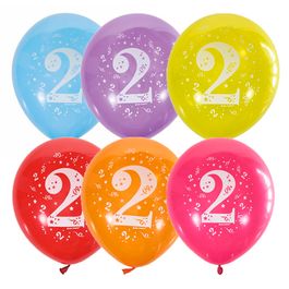 Воздушные шары Цифра Два 10шт 12"/30см