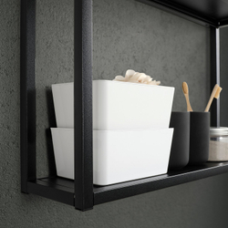 IKEA KUGGIS  (ИКЕА КУГГИС)  -  Контейнер с крышкой - белый 13x18x8 см