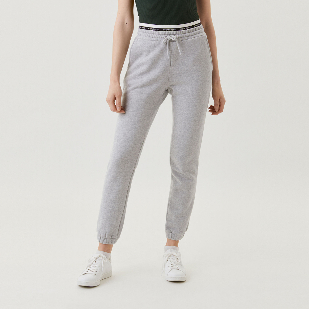 Женские теннисные брюки Björn Borg STHLM Elastic Training Pants Women - Grey