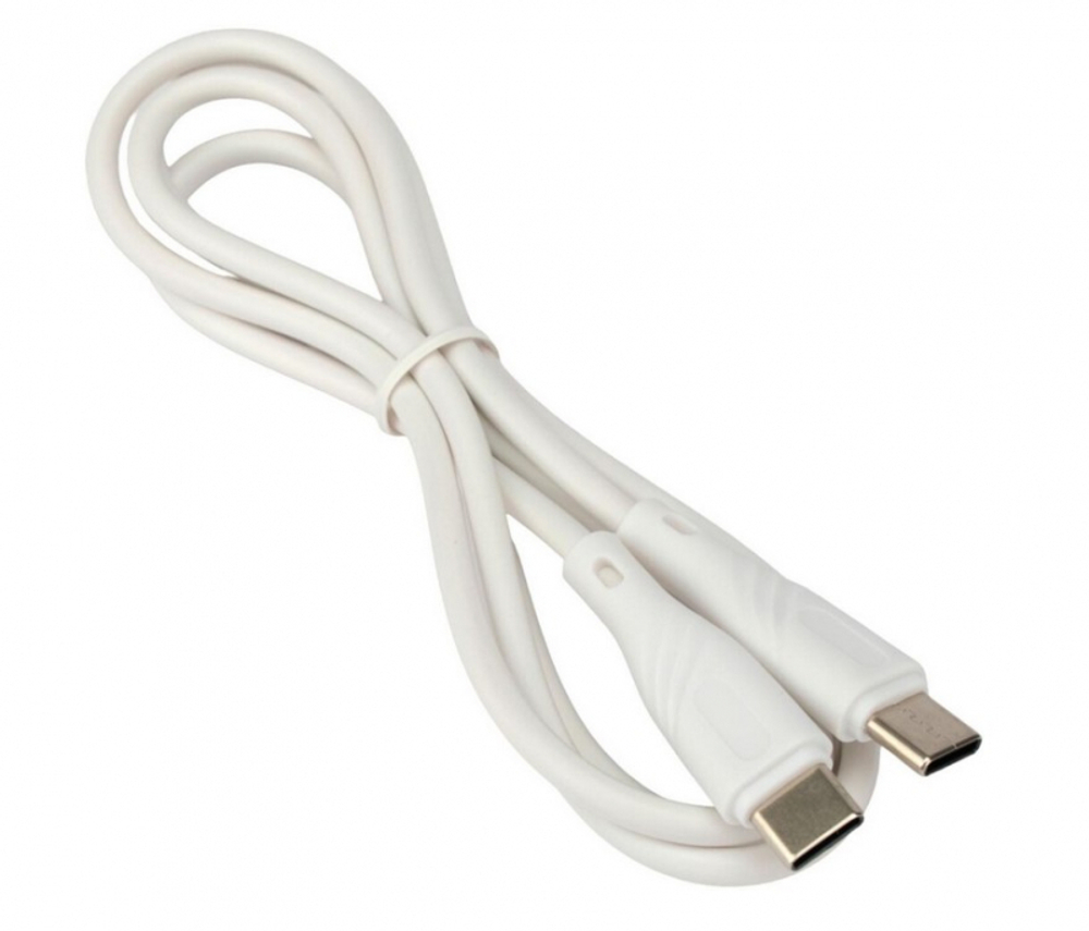 Кабель DENMEN D65C Type-C-Type-C 100W 3A 2м TPE White