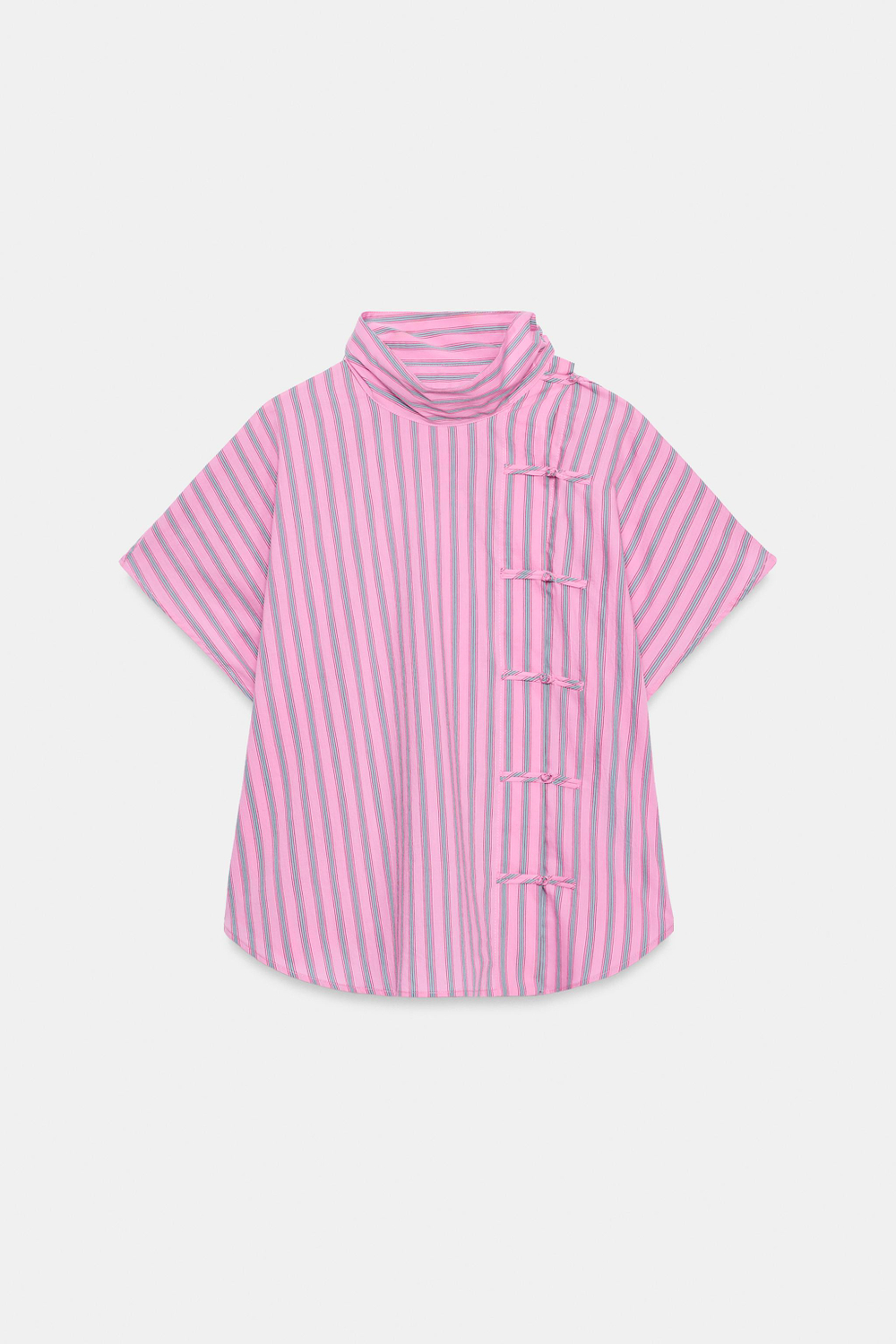 РУБАШКА В ПОЛОСКУ С АЛАМАРАМИ — ZW COLLECTION — ZARA