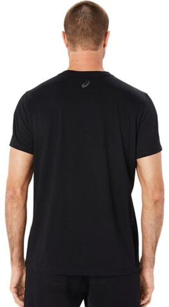 Мужская теннисная футболка Asics Logo Short Sleeve T-Shirt - черный/графитовый серый