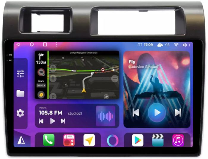 Магнитола для Toyota Land Cruiser 70 2007-2022 - FarCar BM9-2K-9607 монитор 9.5" 2K QLED на Android 14, Быстрая, CarPlay, 4G SIM-слот