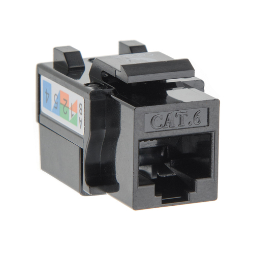 Модуль Keystone компьютерный (RJ45, 6 кат.), чёрный LAVERO Telecom 1000002091