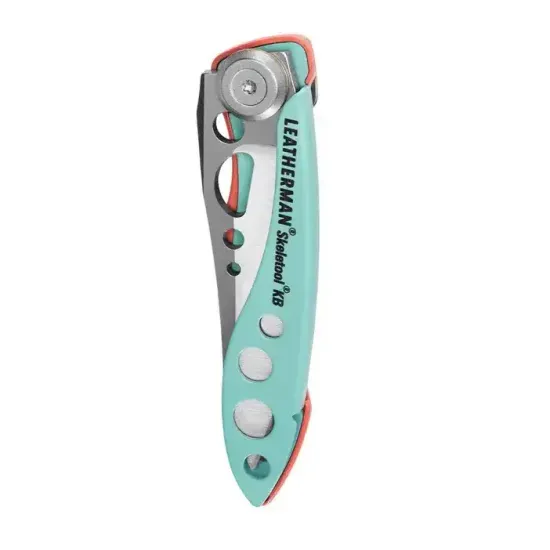 Складной нож Leatherman Мод. Skeletool KB PARADISE (2 инструментa) - клинок (420HC): 6,6см, фиксатор, клип (вес: 37г)