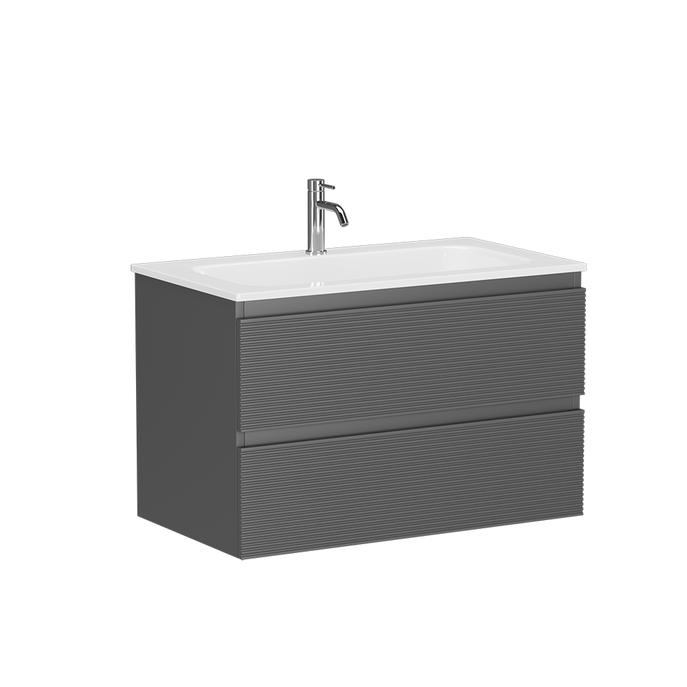 Тумба подвесная под раковину Sancos Folk, Grey soft 790х445х500, арт. FL80GS