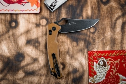 Складной нож SRM 9202-GW BlackWash сталь D2 рукоять Tan G10