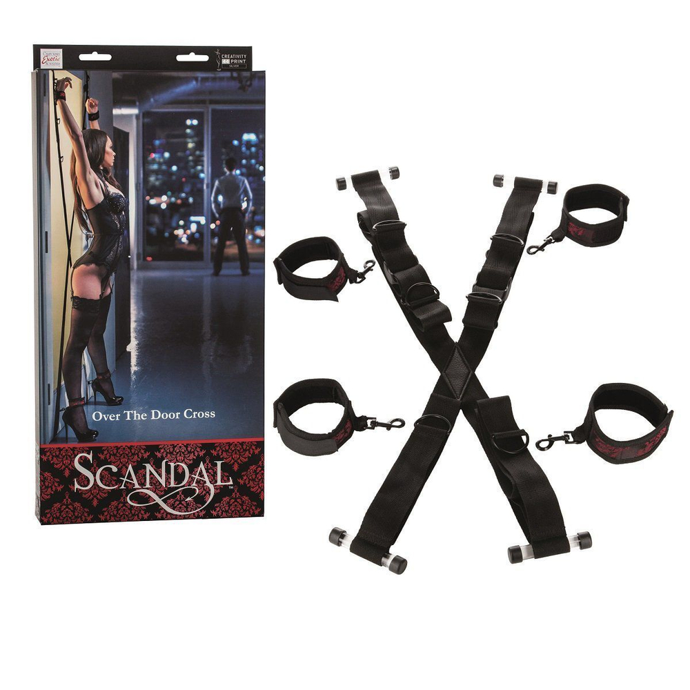 Фиксация на дверь Scandal Over The Door Cross (Цвет: красный с черным)