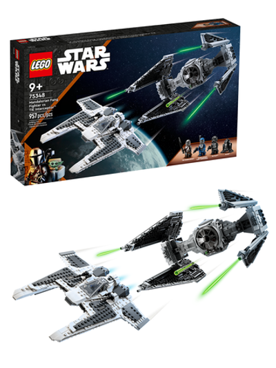 Конструктор Лего звездные войны Клык мандалорского истребителя LEGO Star Wars Mandalorian Fang TIE Interceptor 75348
