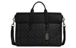 COACH Sullivan Cow Leather Briefcase, Handbag, Shoulder Bag, Crossbody Bag Large Men"s Black