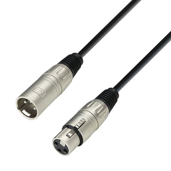 Adam Hall K3MMF0600 - кабель микрофонный XLR (F) - XLR (M), 2 x 0.31 мм2, 6.0 м, черный