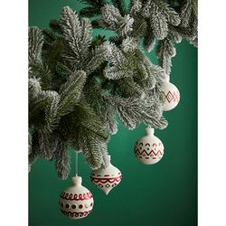 Набор ёлочных украшений с подсветкой Festive embroidery из коллекции New Year Essential, 4 шт.