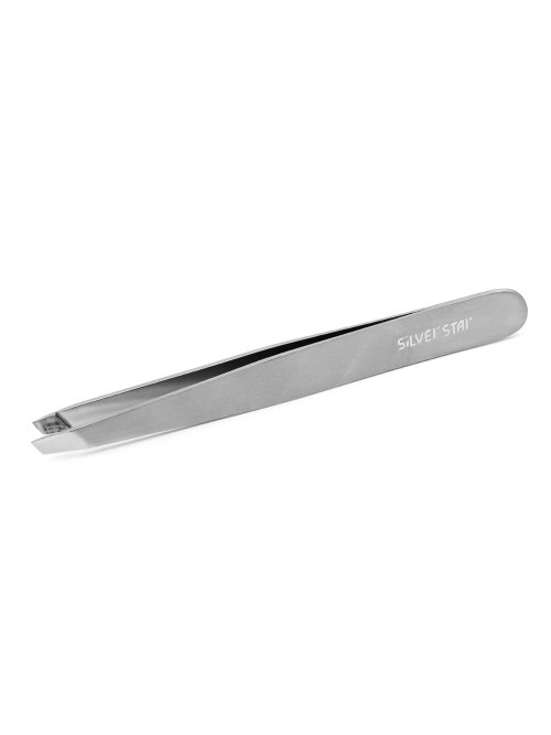 Пинцет косой для бровей AT-862 Silver Star