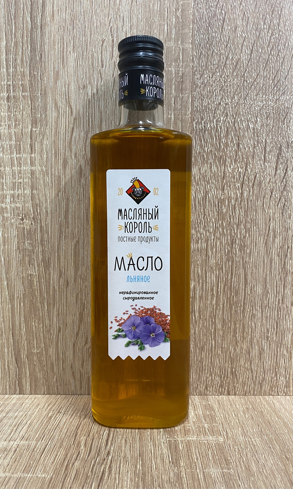 Масло льняное нерафинированное Масляный король 350 мл, Россия