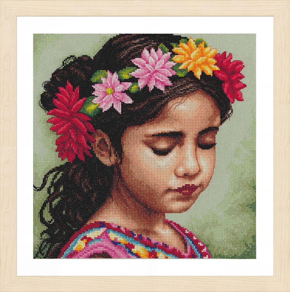 Набор для вышивания нитками Lanarte My dahlia headband Набор для вышивания нитками Lanarte My dahlia headband