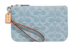 COACH Tech Wallet Fabric Wrist Bag Clutch Small Women"s Blue
