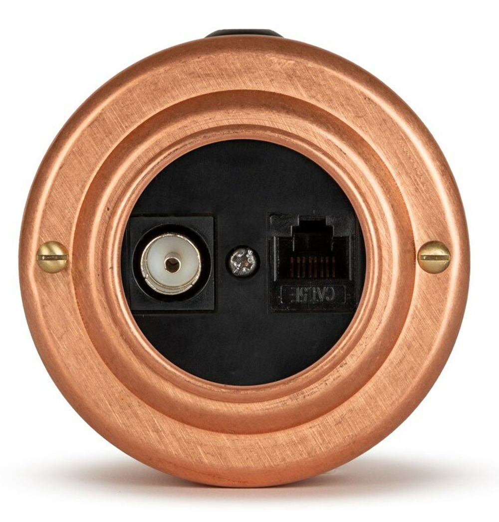 Розетка информационная RJ45+TV (CAT.5E), черная, Натуральная Медь VINTAGE-BRASS 40405-7