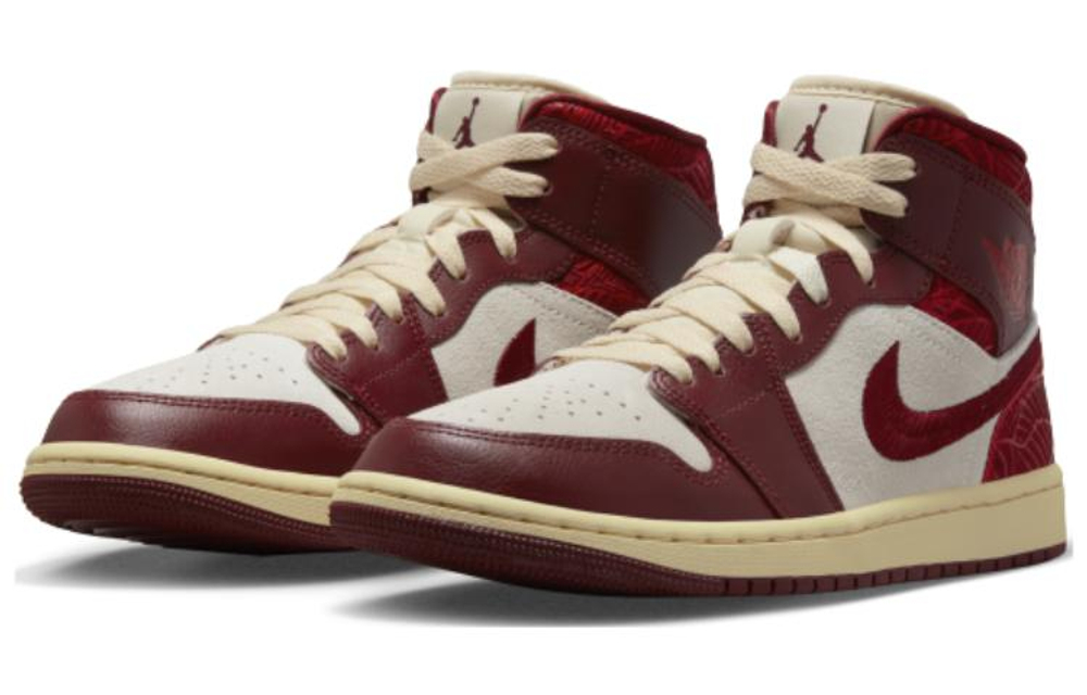 Air Jordan 1 Mid Se 'Red Cream' Women's