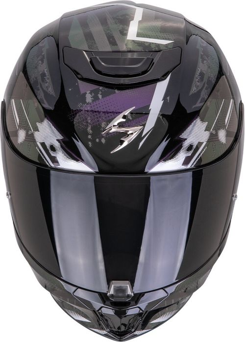 Купить Мотошлем Интеграл Scorpion EXO EXO-391 Clutter / Черно-фиолетовый